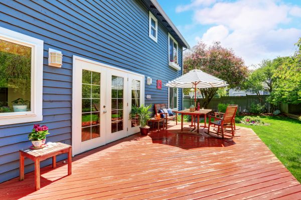 Blue Siding Installation in Sherman